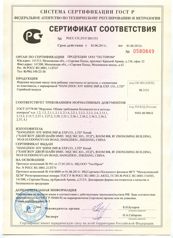 Сертификат Соответствия ГОСТ Р - обязательный
